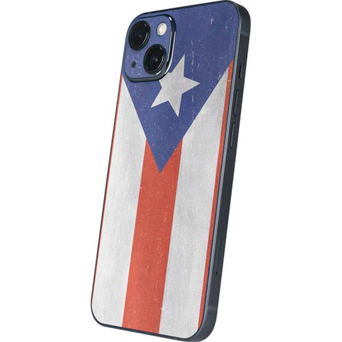 Puerto Rico Flag Distressed iPhone 15 Plus Skin